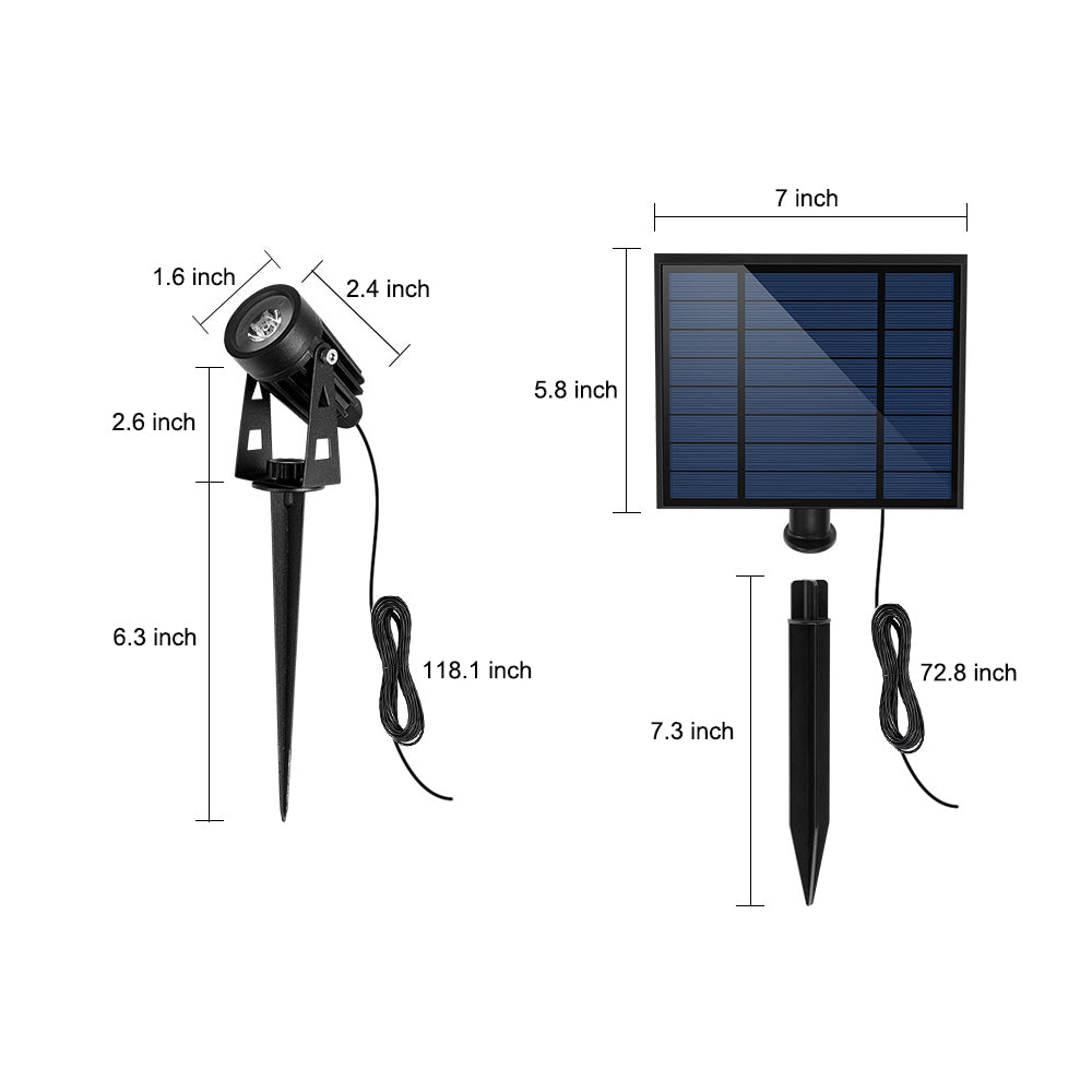 Bright Outdoor Solar Powered Spotlight Kit