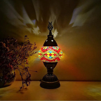 Vibrant Multi-Colored Glass Table Lamp