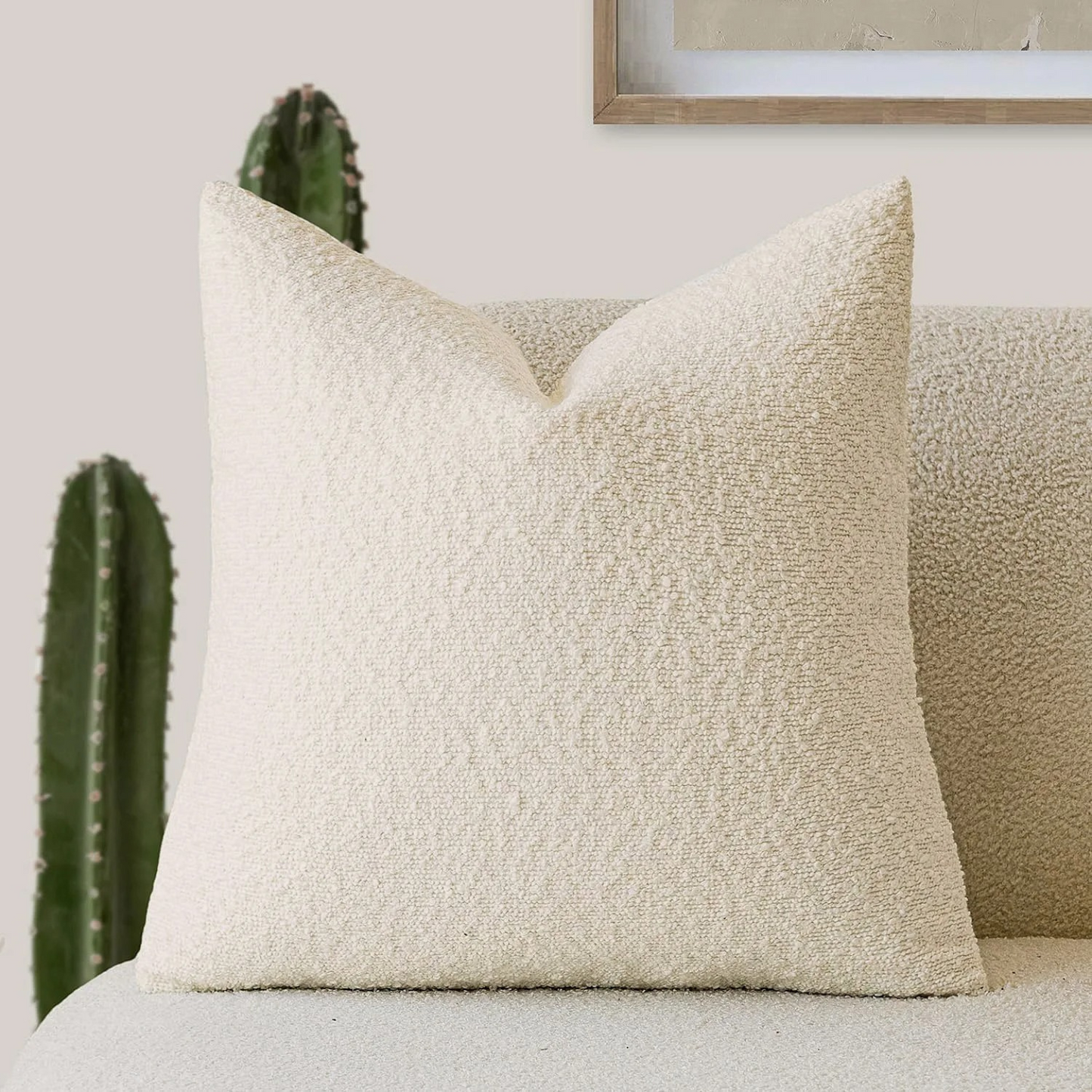 Soft Boucle Throw Pillow Cover 45x45cm Home Decor Cushion