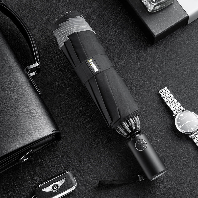 Waterproof Compact Folding Umbrella with LED Lights