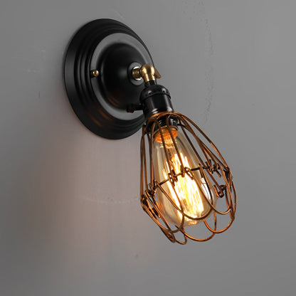 Rustic Metal Adjustable Wall Light Fixture