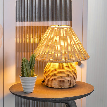 Natural Woven Rattan Table Light