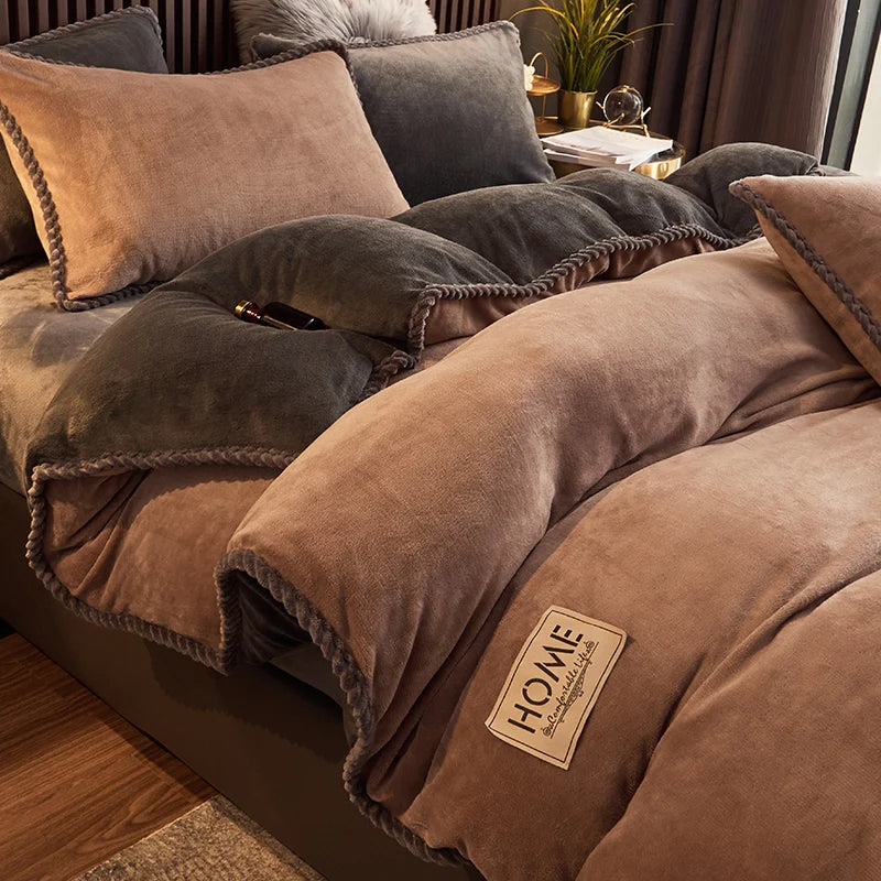 Soft Velvet King Size Bedding Set