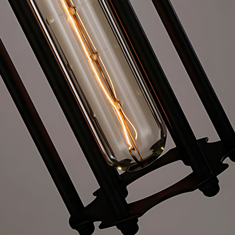 Vintage Metal Pendant Light with Edison Bulb