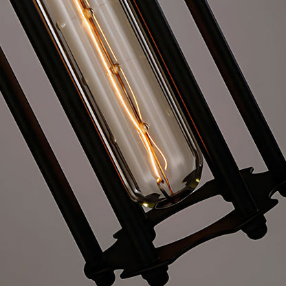 Vintage Metal Pendant Light with Edison Bulb