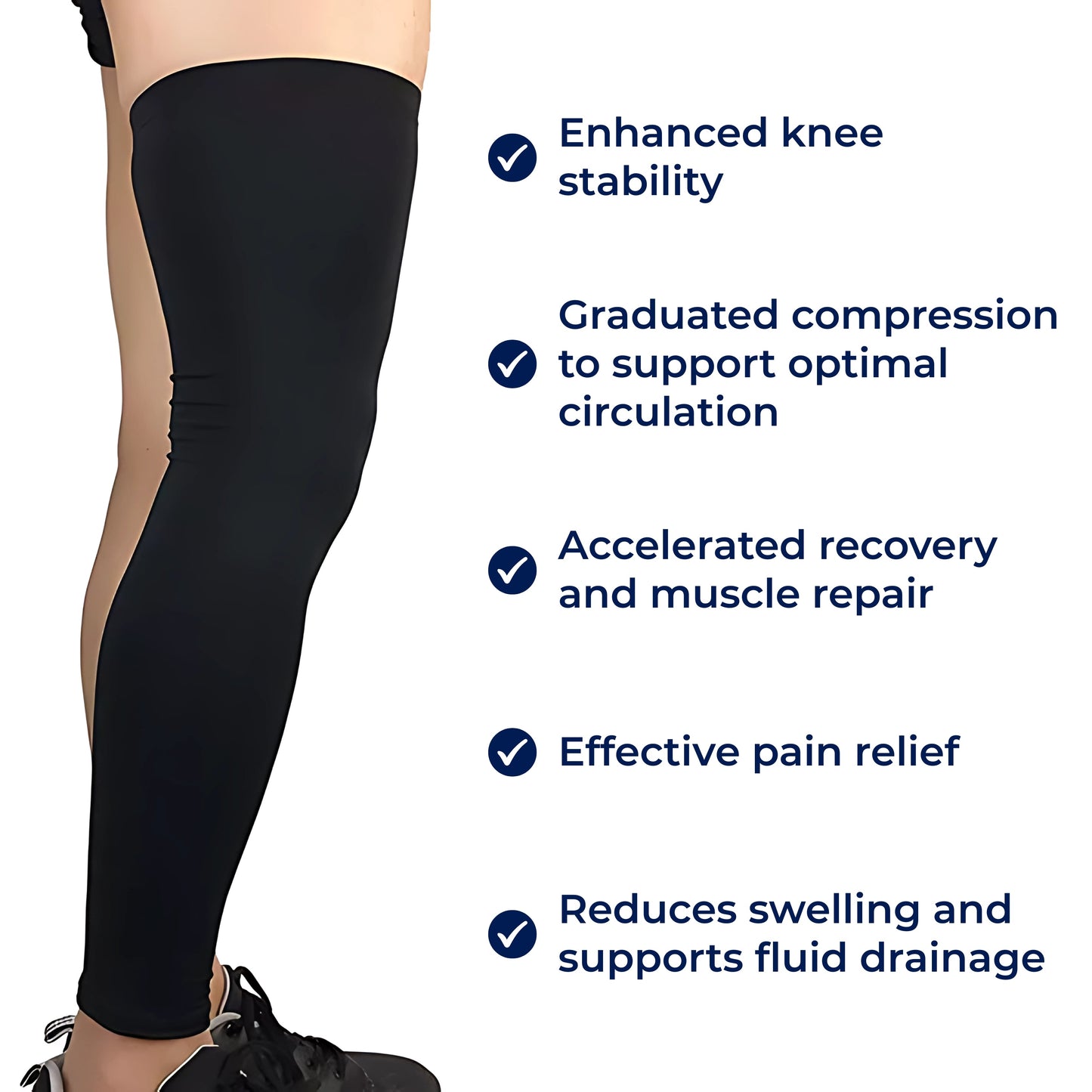 Comfort Leg Compression Sleeve for Knee Support and Pain Relief