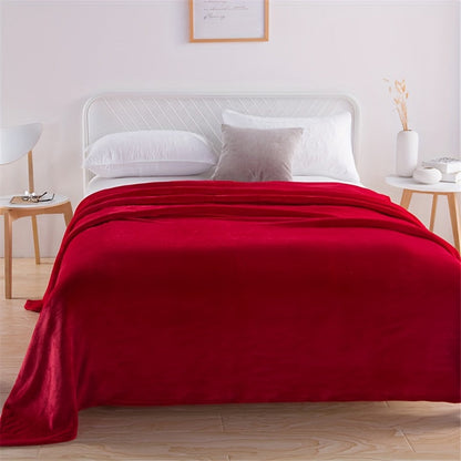 Soft Plush Red Throw Blanket - Cofik