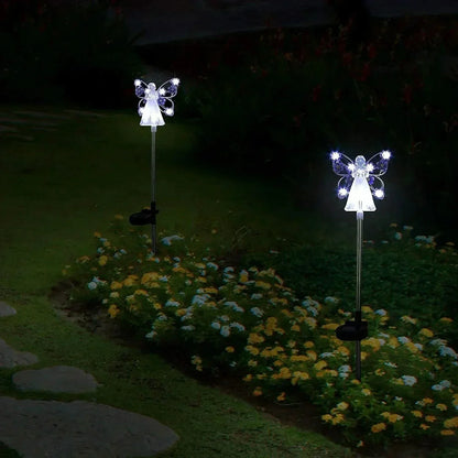 Solar Powered Outdoor Angel Lamp Decoration