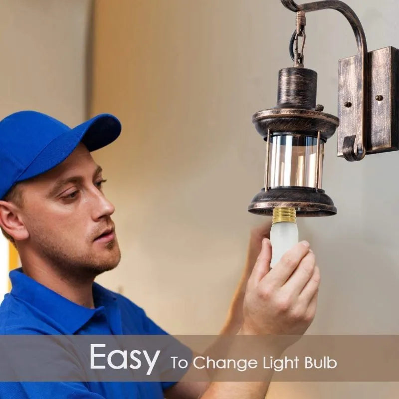 Rustic Metal Loft Wall Lamp