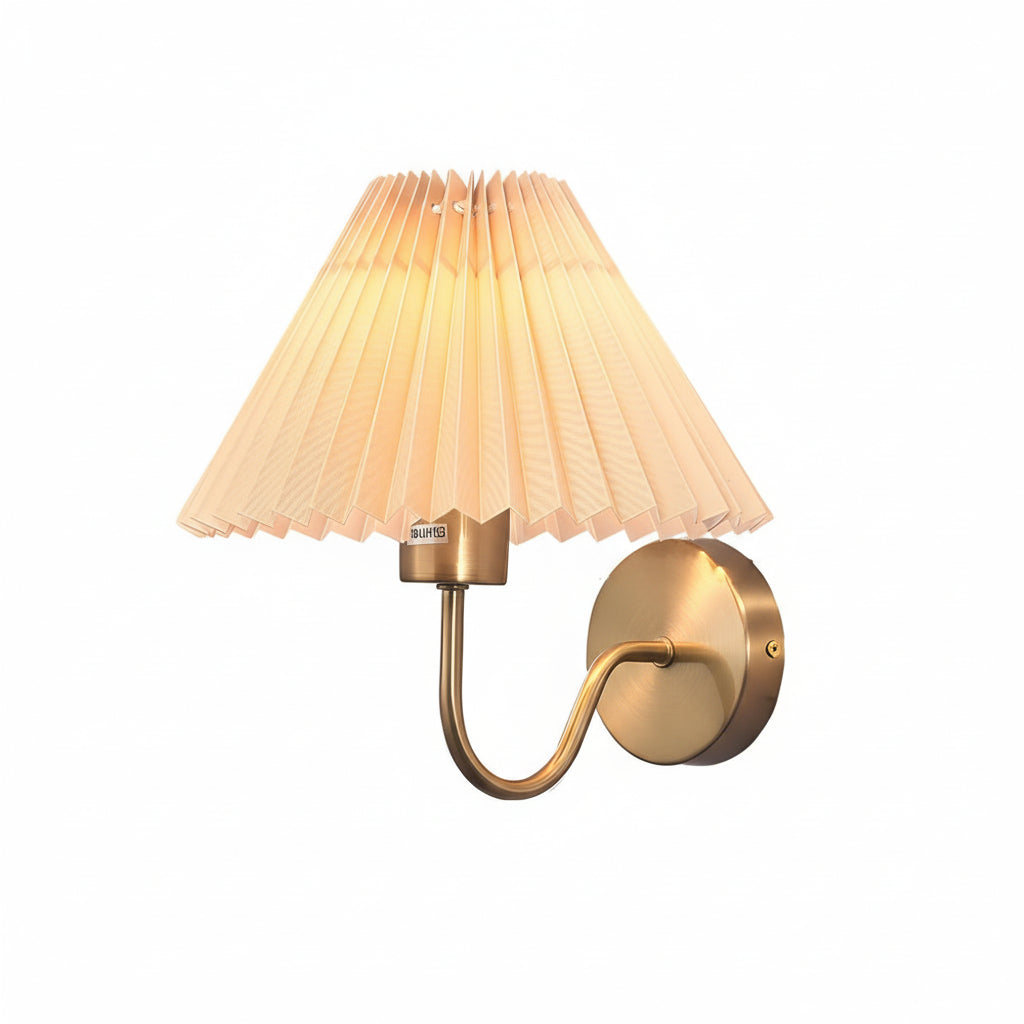 Classic Metal LED Wall Lamp with Textured Shade