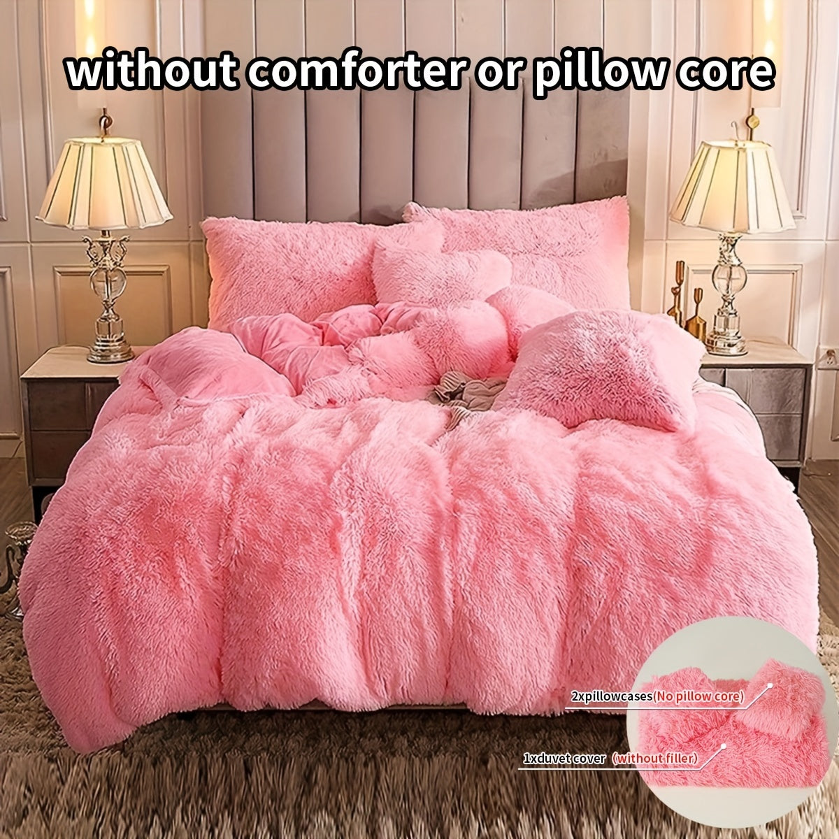 Cozy Fleece Duvet Cover Set with Zipper - Cofik