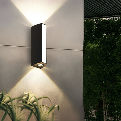 Waterproof Outdoor LED Wall Light Black Aluminum