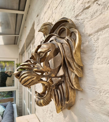 Big Lion Head Wall Art Decoration Sculpture - Cofik
