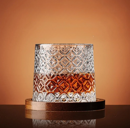 Luxury Rotating Whiskey Glass Set