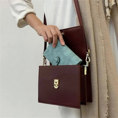 Compact Ladies Leather Tri Fold Wallet