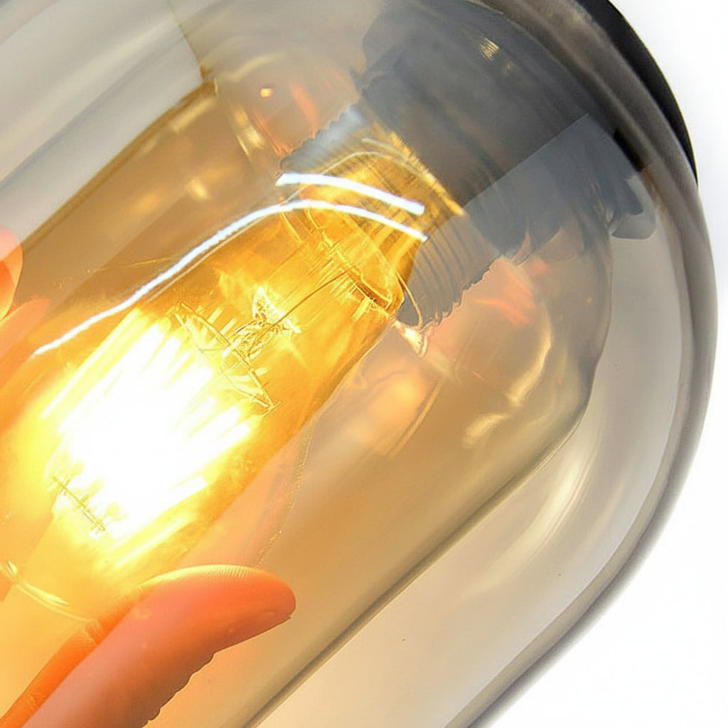 Contemporary Glass Metal LED Wall Light