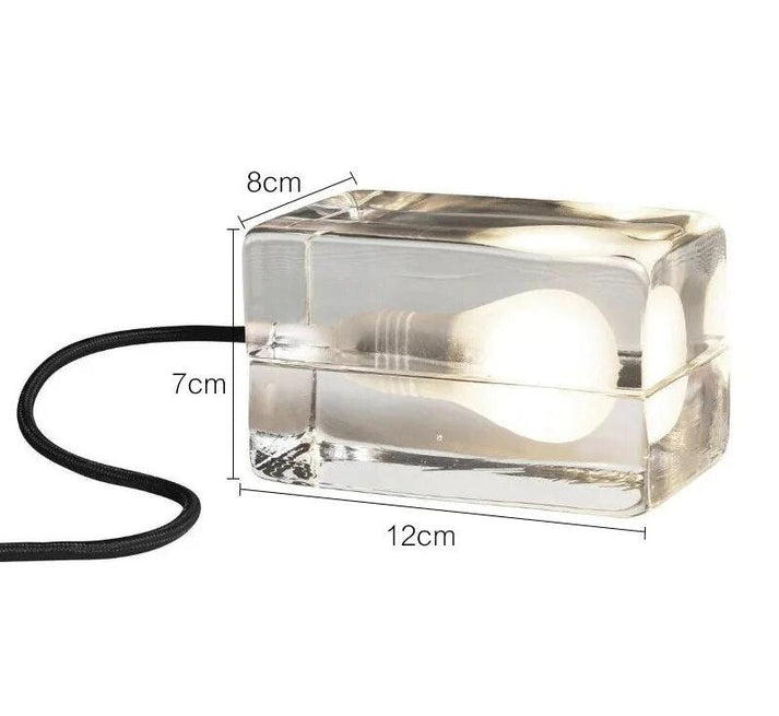Elegant Glass Desk Lamp with Clear LED Lighting