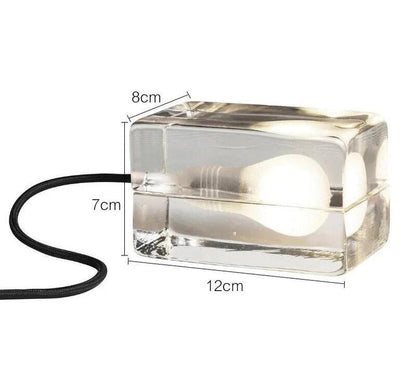 Elegant Glass Desk Lamp with Clear LED Lighting
