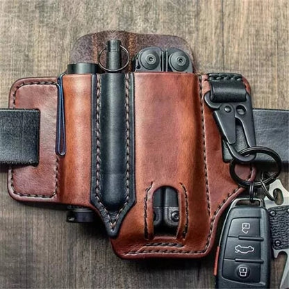 Durable Leather Multitool Pouch Belt