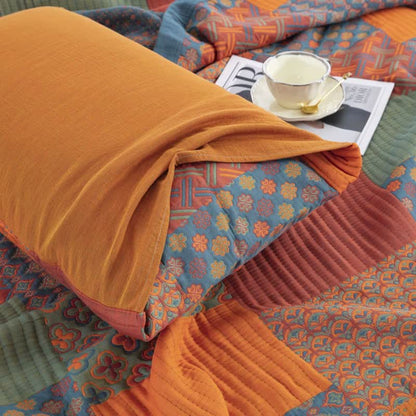 Soft Cotton Bed Quilt - Lightweight King Queen Coverlet