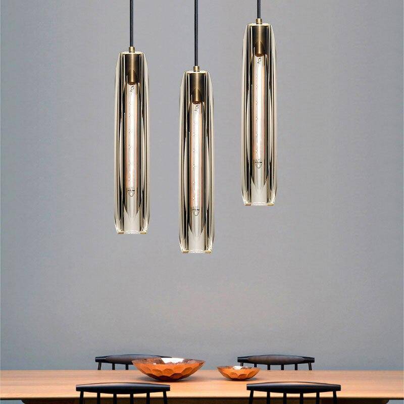 Sleek Glass Pendant Ceiling Light Fixture