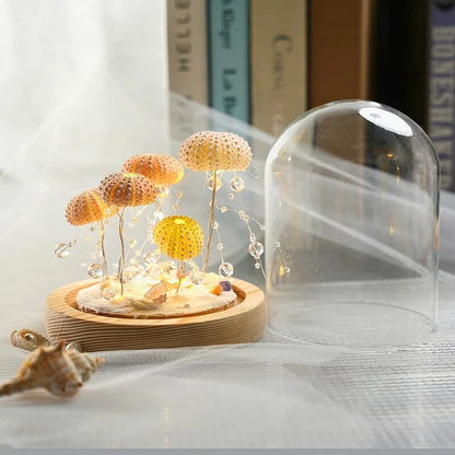 Rustic Coastal Shell Table Lamp