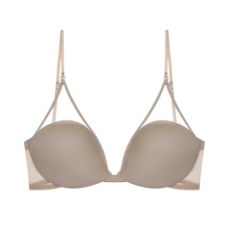 Comfortable Seamless Backless Bra with Sheer Mesh