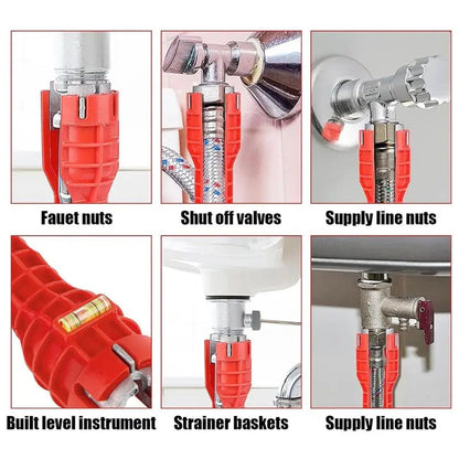 Multifunctional 8-in-1 Basin Wrench Tool