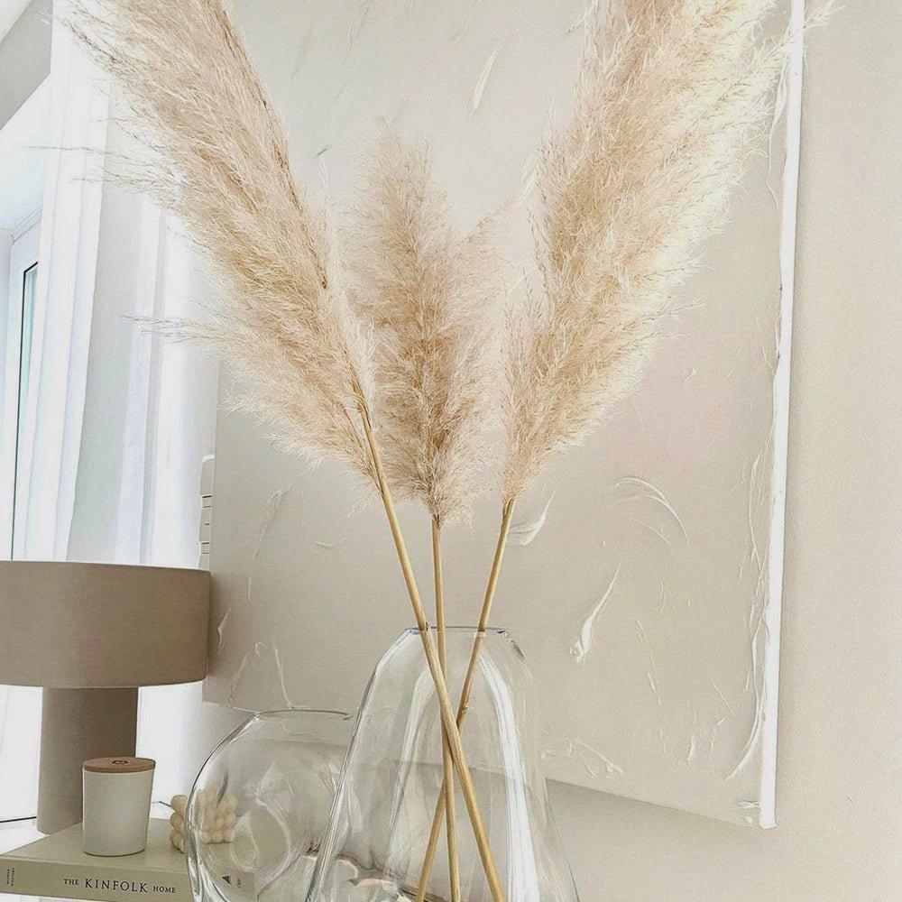 Natural Dried Pampas Grass Floral Arrangement for Home Decor