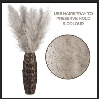 Natural Dried Pampas Grass Floral Arrangement for Home Decor