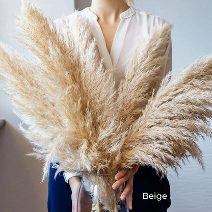 Natural Dried Pampas Grass Floral Arrangement for Home Decor