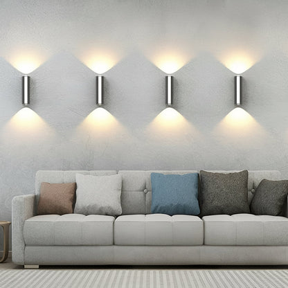 Waterproof Outdoor LED Wall Light Black Aluminum