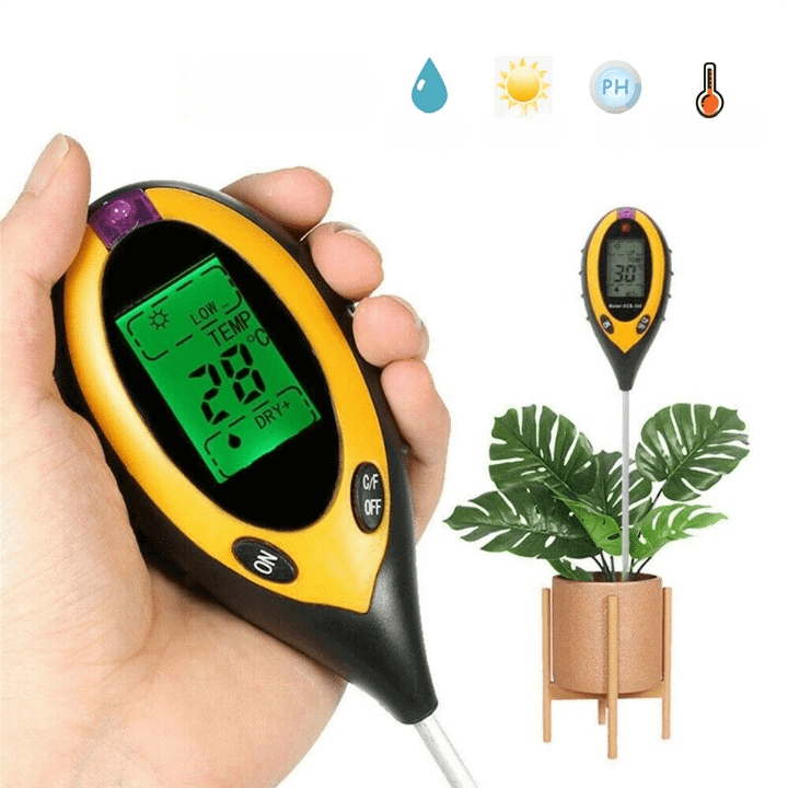 4-in-1 Garden Soil Tester: pH, Water, Temp, sunlight - Cofik