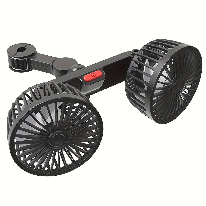 Portable Dual Car Fan with Silent Rotation