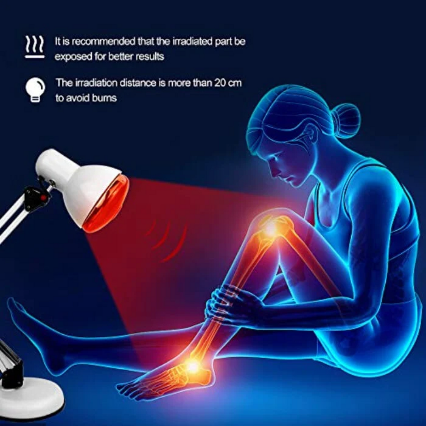 Portable Infrared Heat Therapy Desk Lamp