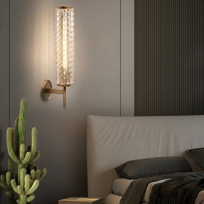 Contemporary Copper Glass LED Wall Light