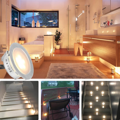 Outdoor Solar Deck Lights – Weatherproof – 6 Pack