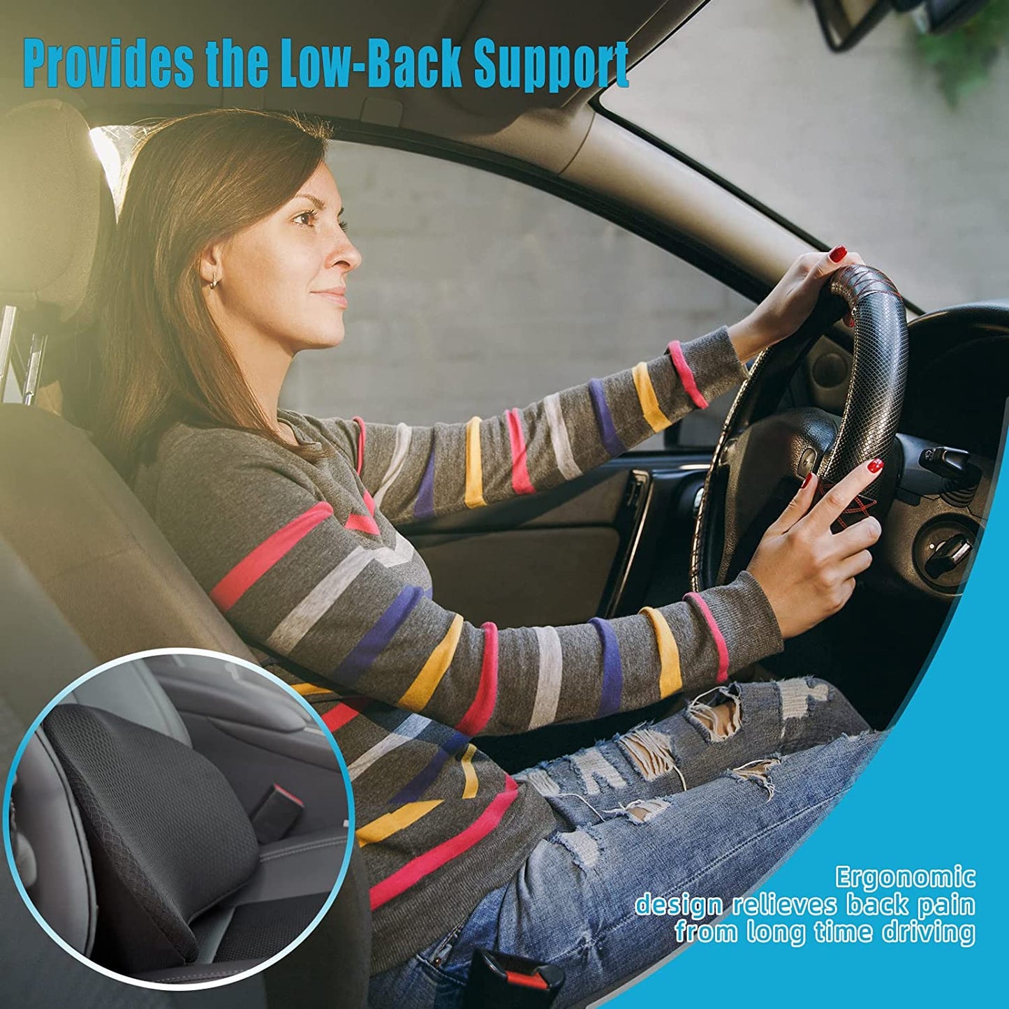 Comfortable Car Seat Pad for Back Support