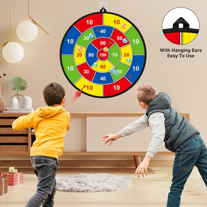 Fun Double-Sided Kids Dartboard Set