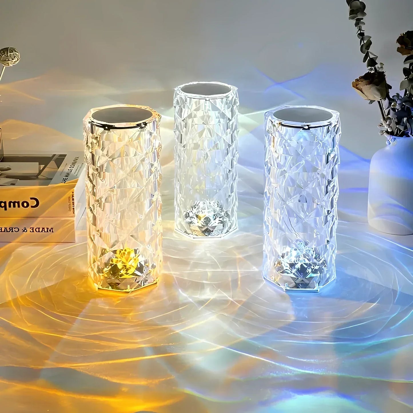 Touch Control Glass Desk Lamp