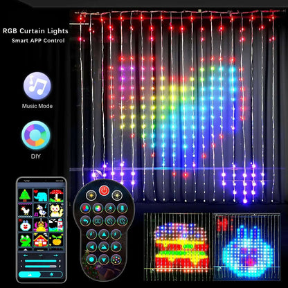 Colorful LED Fairy String Lights Bluetooth Control Decor