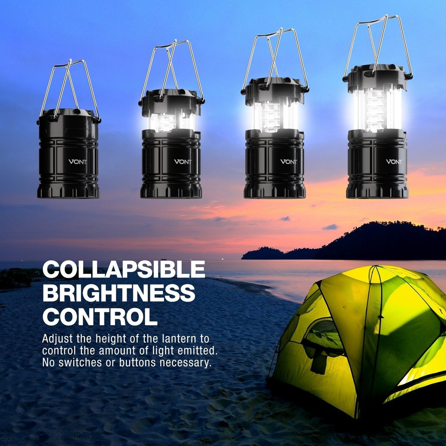 Bright Portable Camp Light – 2 Pack