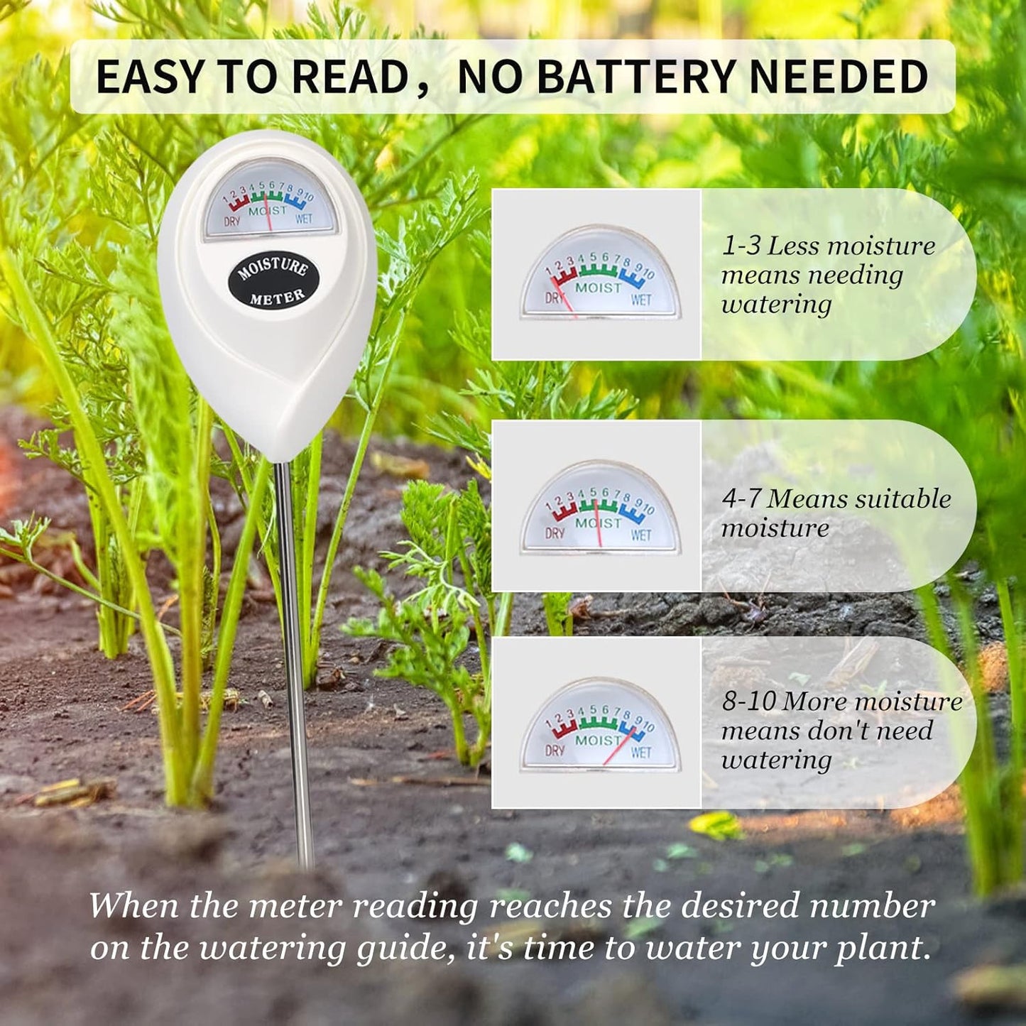Accurate Soil Moisture Tester for Plant Care