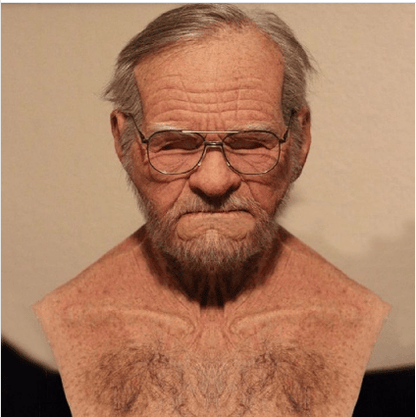 Spooky Old Man Halloween Mask Costume