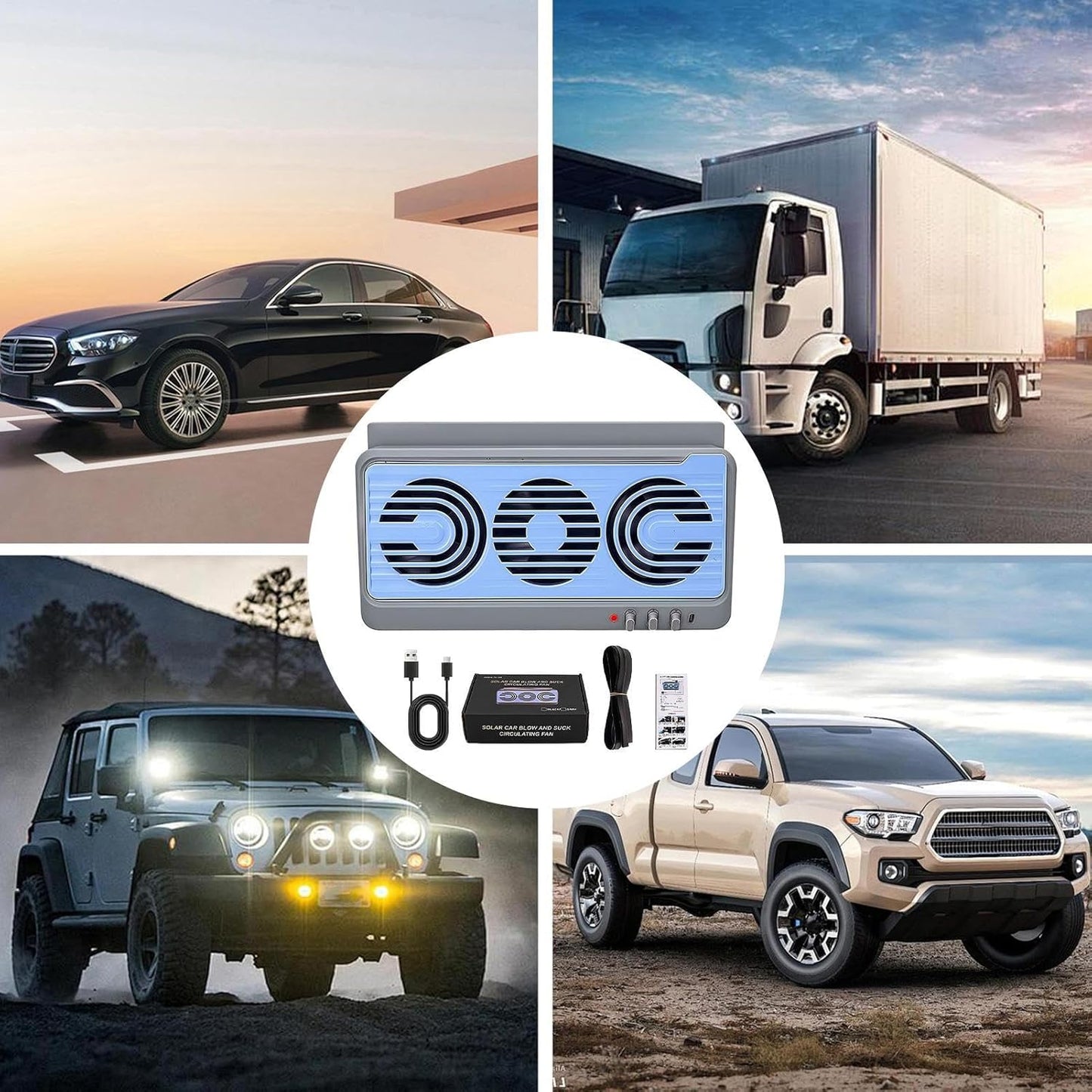 Portable Car Window Vent Cooler Fan