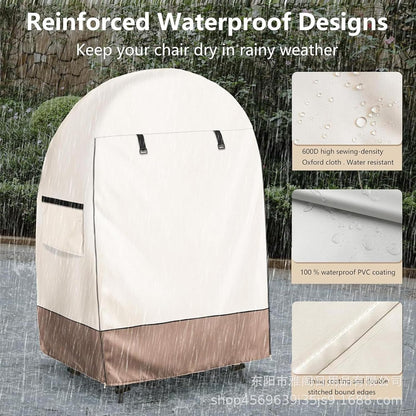 Waterproof Outdoor Chair Cover with Double Zipper