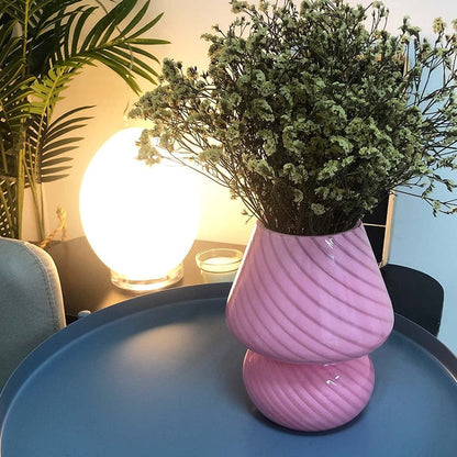 Elegant Glass Table Lamp Mushroom Shape