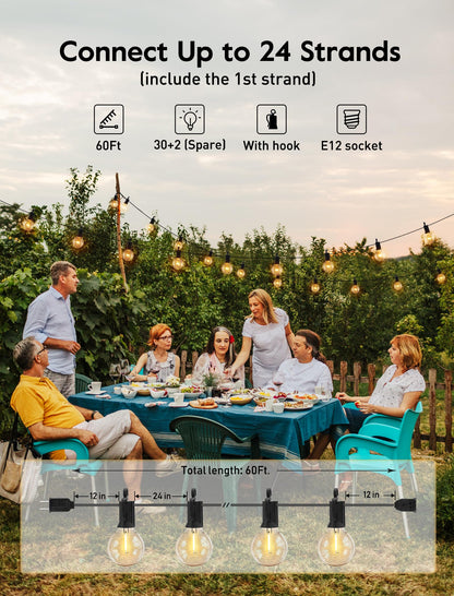 Weatherproof G40 Patio String Lights