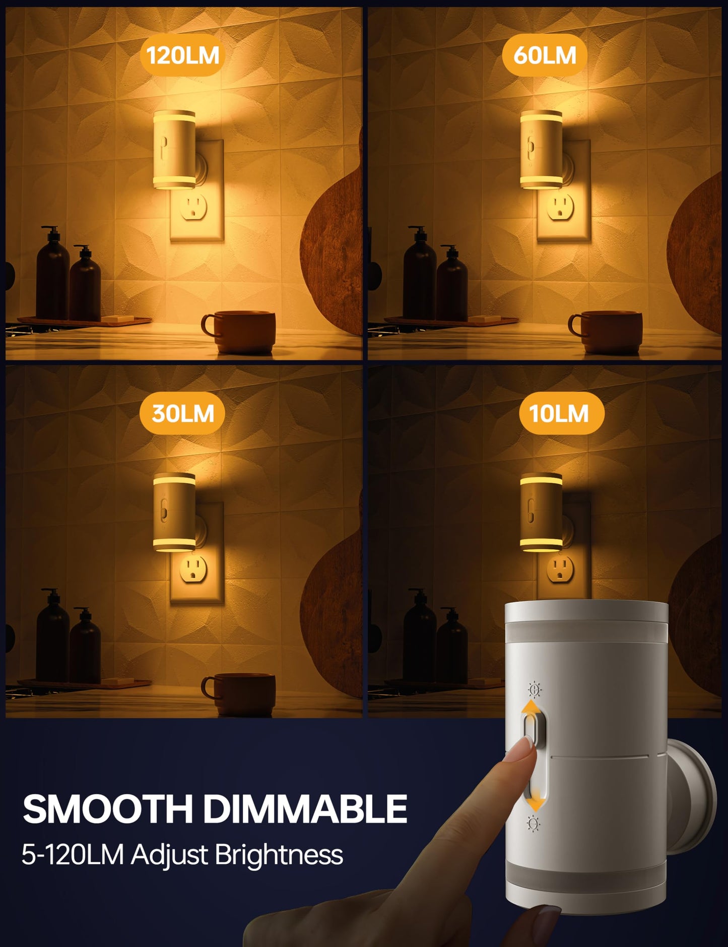 Automatic LED Plug-in Nightlights – 2 Pack
