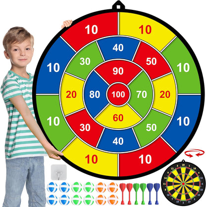 Fun Double-Sided Kids Dartboard Set - Cofik